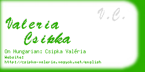 valeria csipka business card
